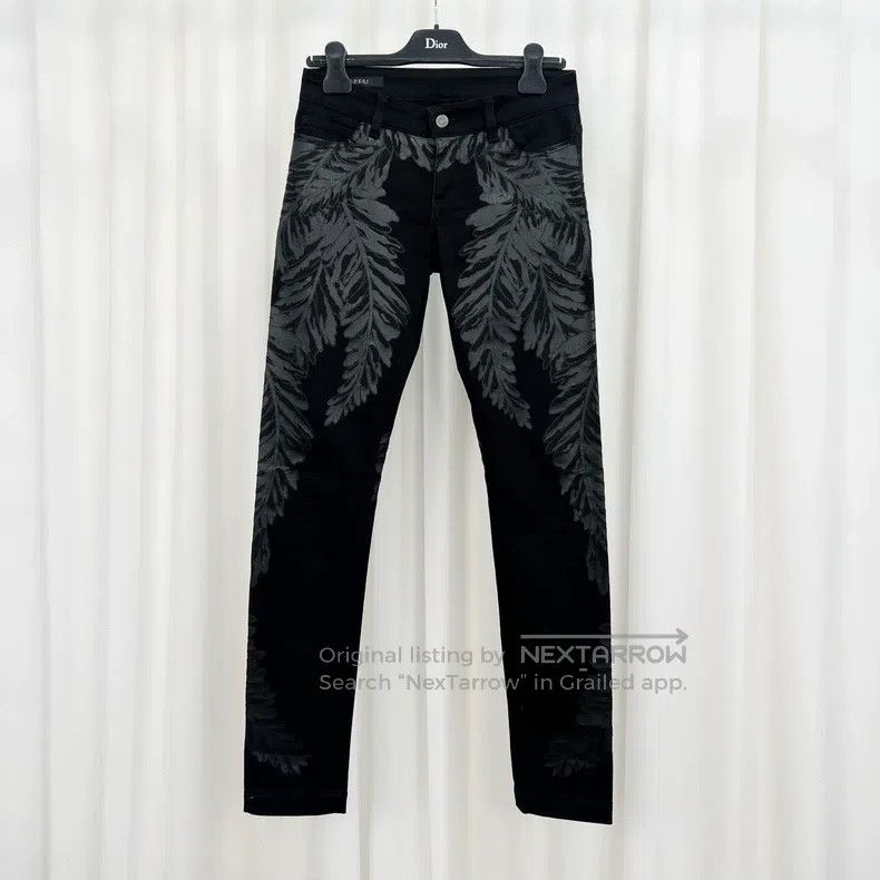 Gucci Gucci Printed leather brand letter denim trousers Size US 38 / EU 54 - 1 Thumbnail
