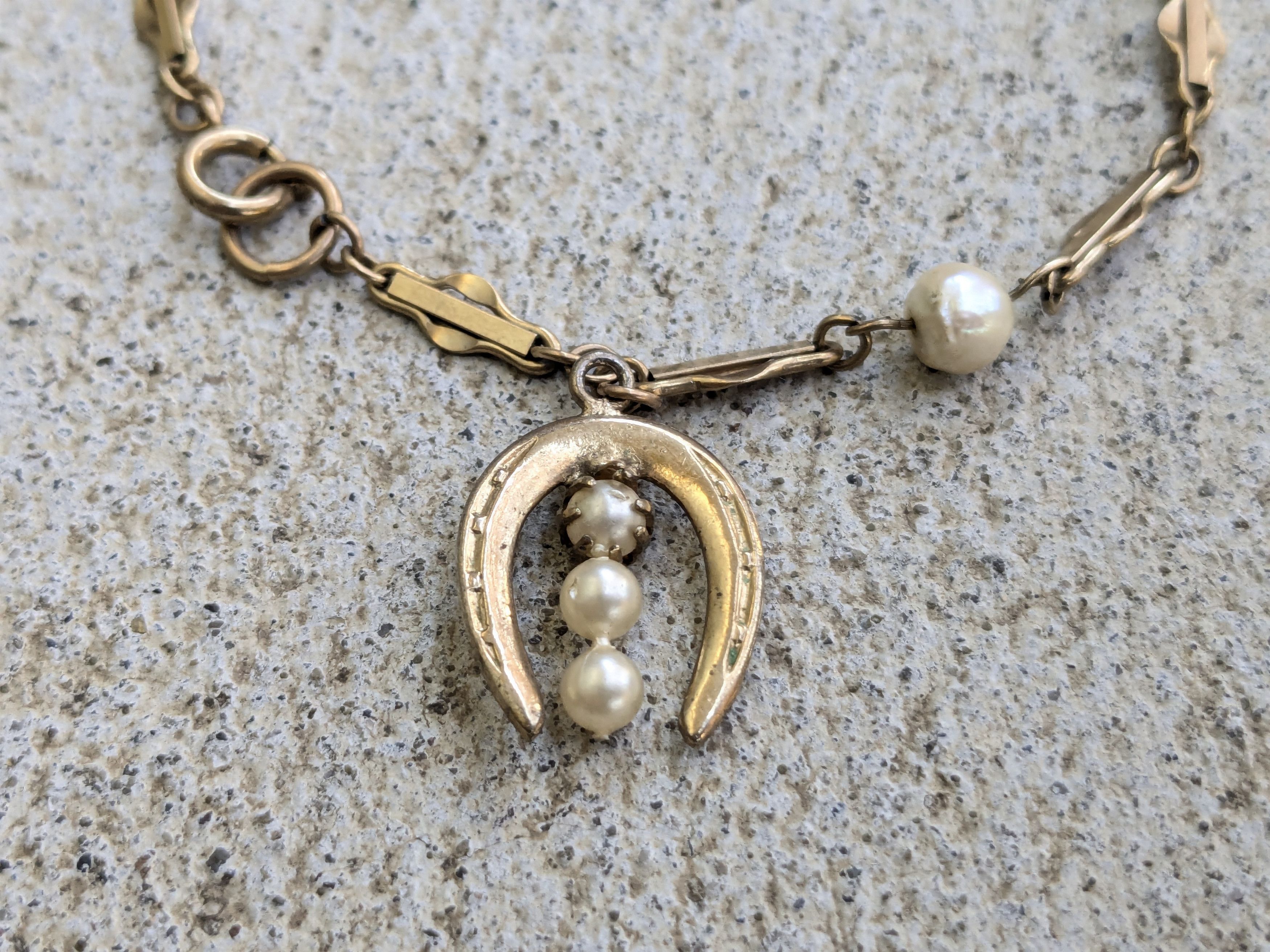 Jewelry × Vintage Vintage Gold Bracelet Pearl Bracelet 1/20 12k GF 7.5" Size ONE SIZE - 2 Thumbnail