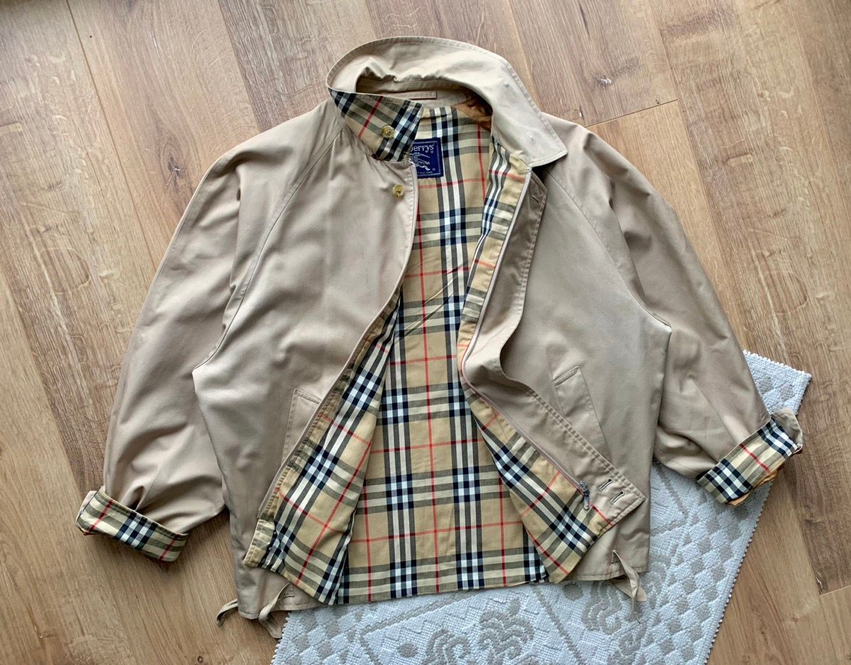 Pre-owned Burberry X Vintage Burberry Nova Check Light Jacket In Beige