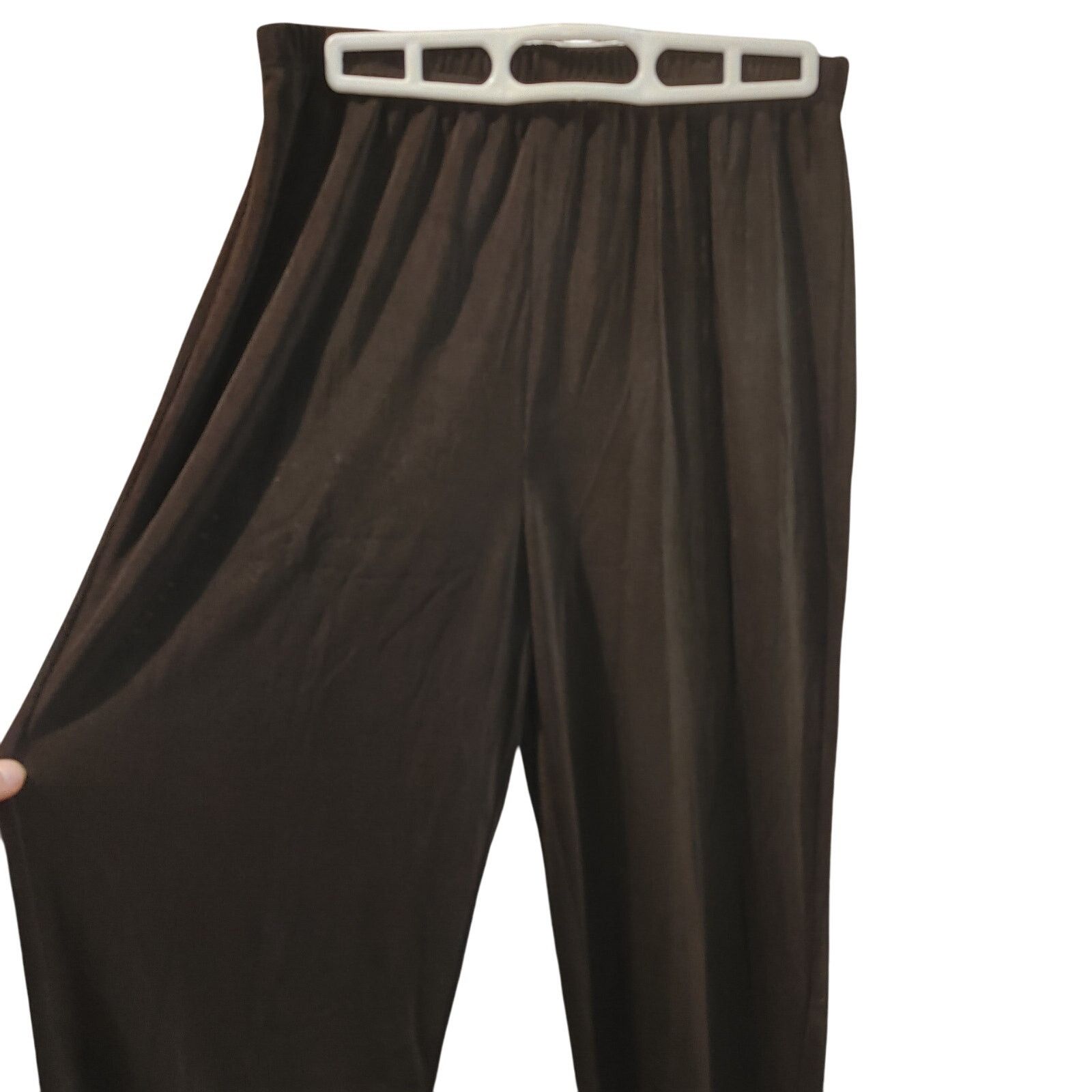 Chicos Chico's Travelers Women's 1 Dark Brown Wide Leg Pants Size 31" - 2 Thumbnail