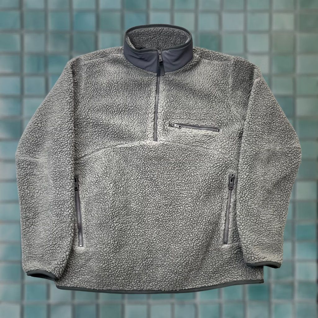 Vintage Hill City Jacket Mens Medium Gray Sherpa Coat Mock Neck Long Sleeve Quarter Zip City Style Size US M / EU 48-50 / 2 - 1 Thumbnail