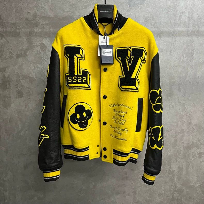 Louis Vuitton Louis Vuitton Yellow monogram logo embroidered patchwork b Size US M / EU 48-50 / 2 - 1 Thumbnail