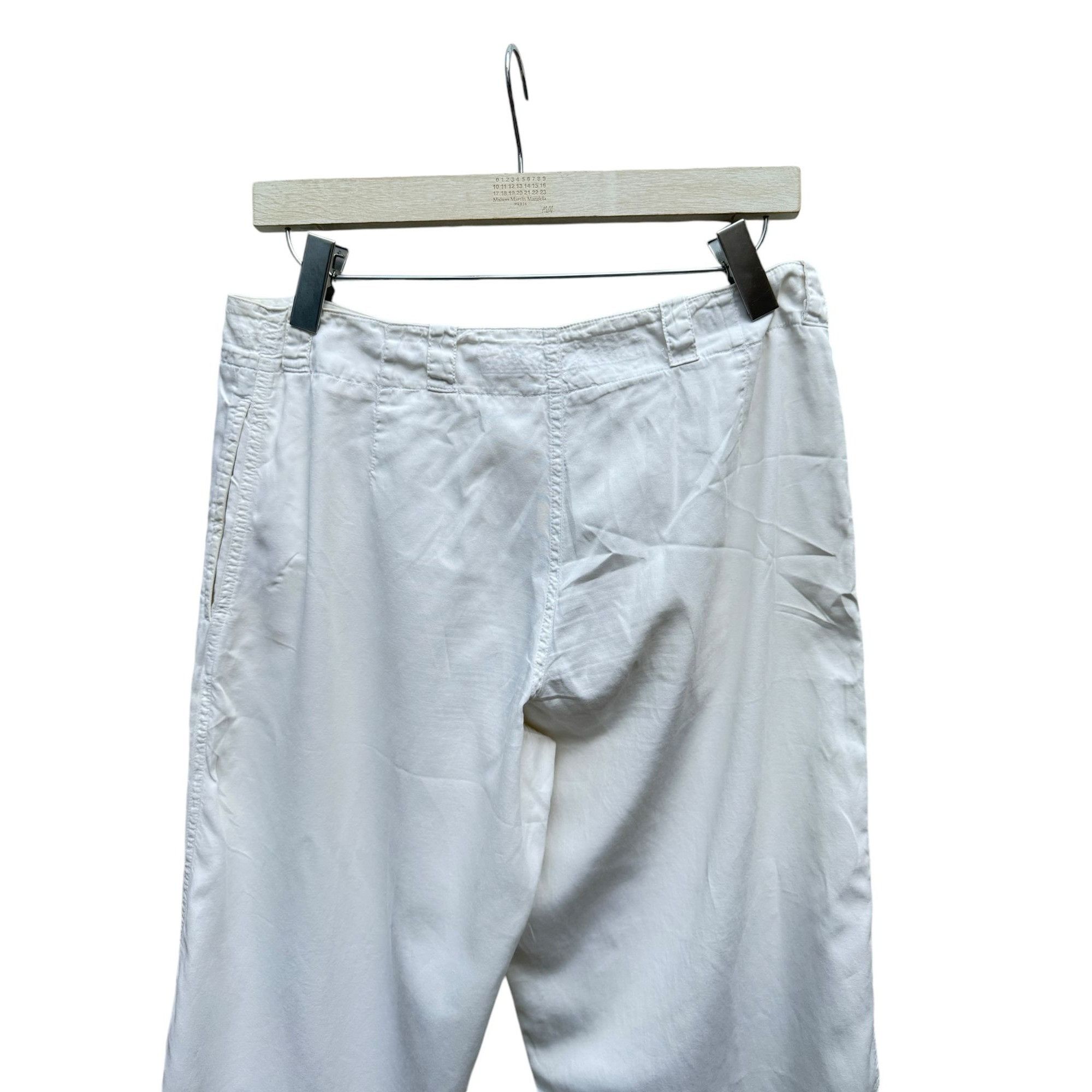 Dries Van Noten White Wide Cotton Pants Size 27" / US 4 / IT 40 - 4 Thumbnail