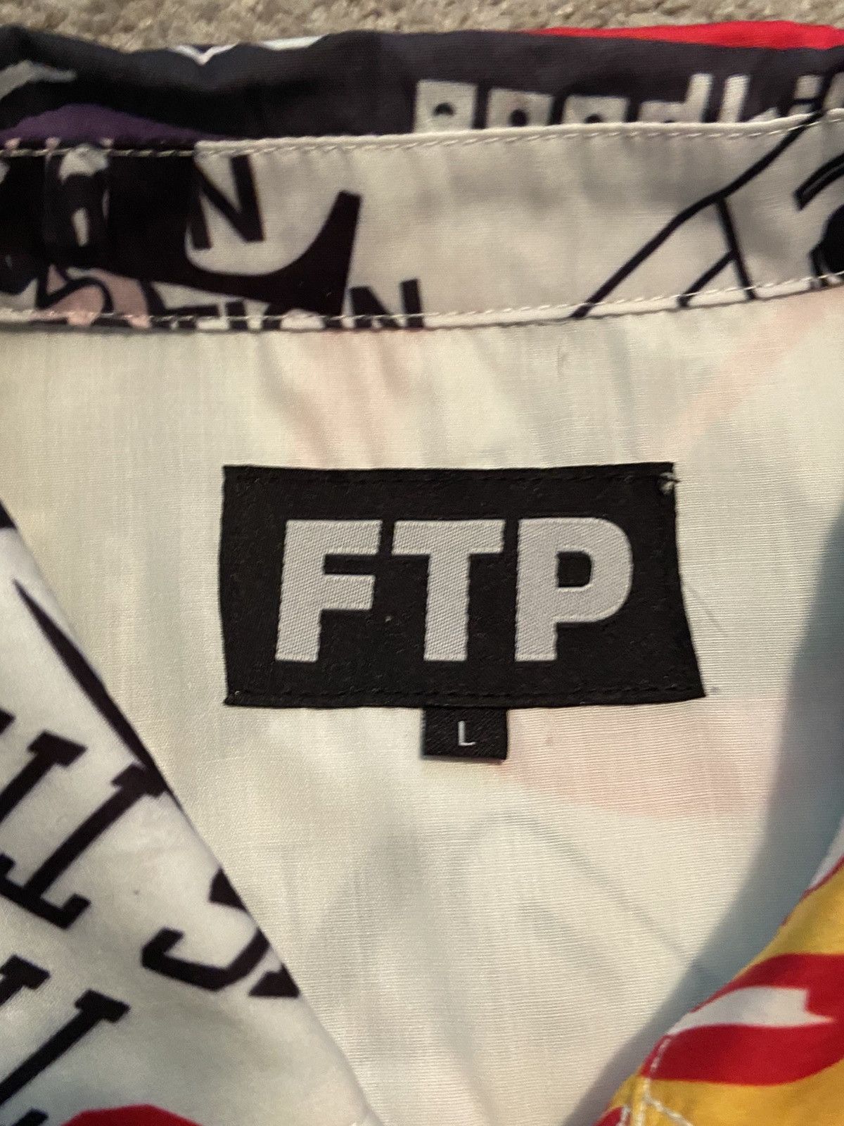 Fuck The Population FTP White Archive Button Up Shirt Size US L / EU 52-54 / 3 - 3 Thumbnail