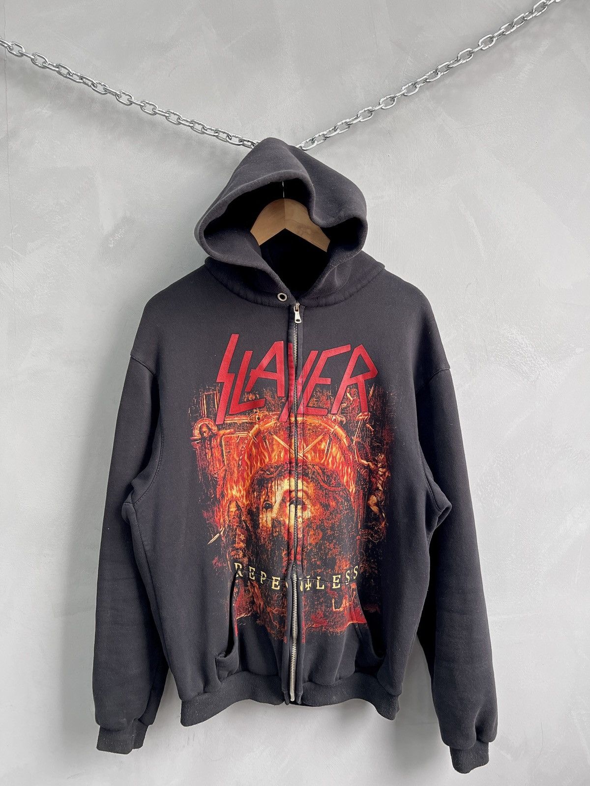 Band Tees Rare overprint slayer punk 90s hoodie rock band Size US XL / EU 56 / 4 - 2 Thumbnail