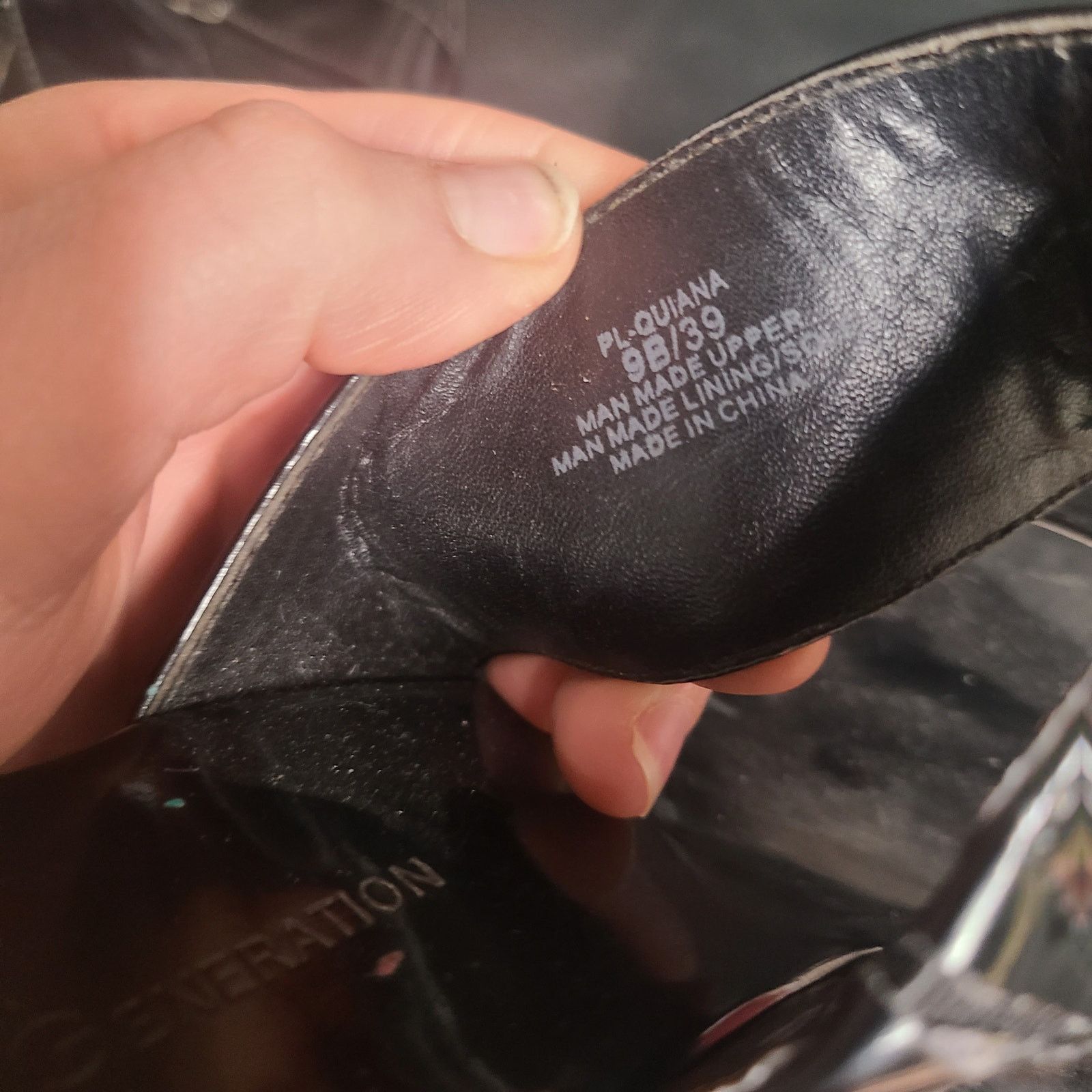 BCBGeneration BCBG black patent leather wedge slides size 9 Size US 9 / IT 39 - 9 Thumbnail