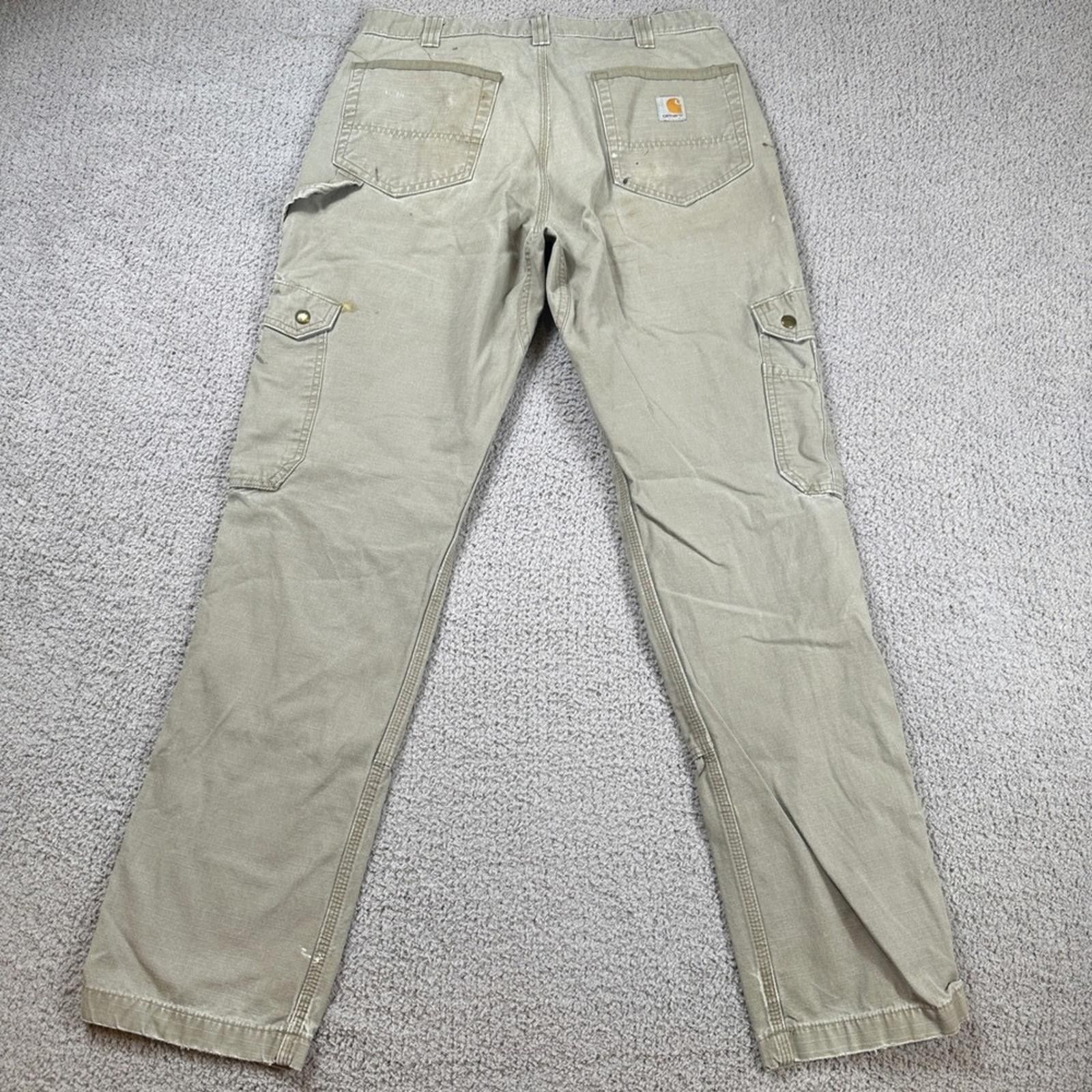 Carhartt Carhartt B342 DES Relaxed Fit Cargo Pants 34x34 Khaki Men Size US 34 / EU 50 - 2 Thumbnail