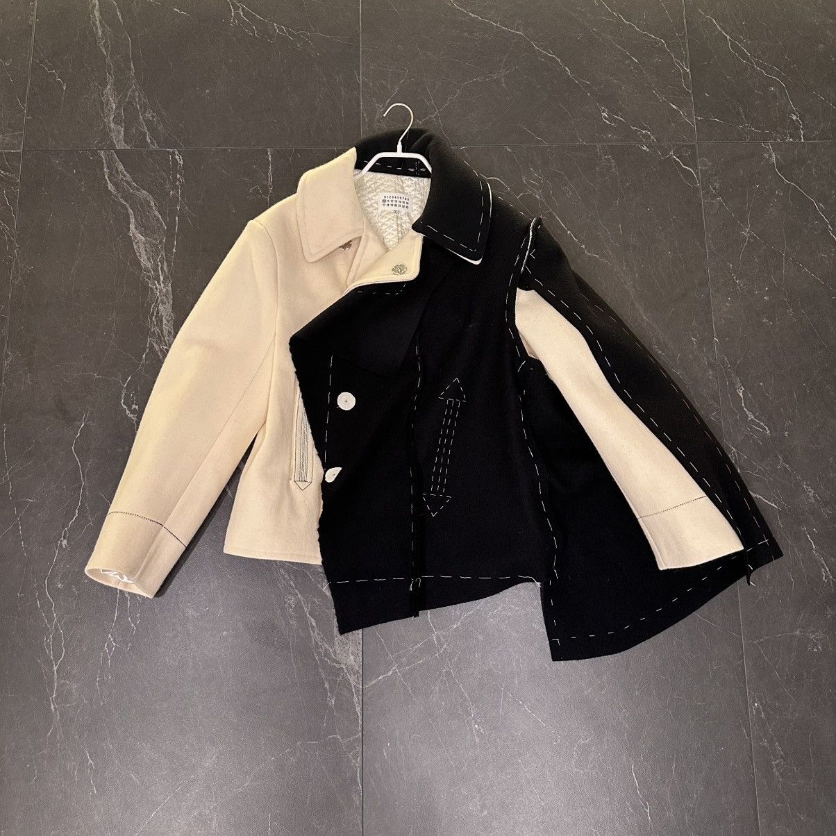 Maison Margiela Maison Margiela FW20 Hybrid Split Pea Coat Jacket Size US M / EU 48-50 / 2 - 2 Thumbnail