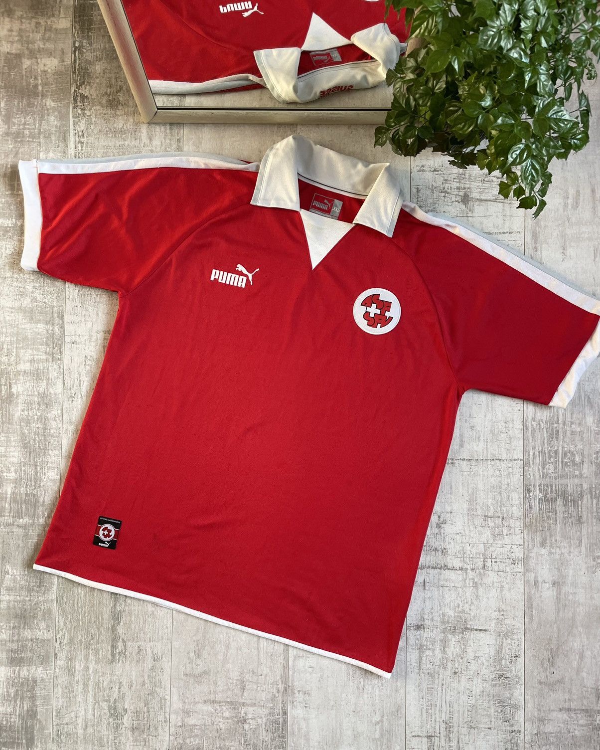 Puma × Vintage Puma Switzerland 2002/2004 Home Football Shirt Vintage Size US XL / EU 56 / 4 - 2 Thumbnail