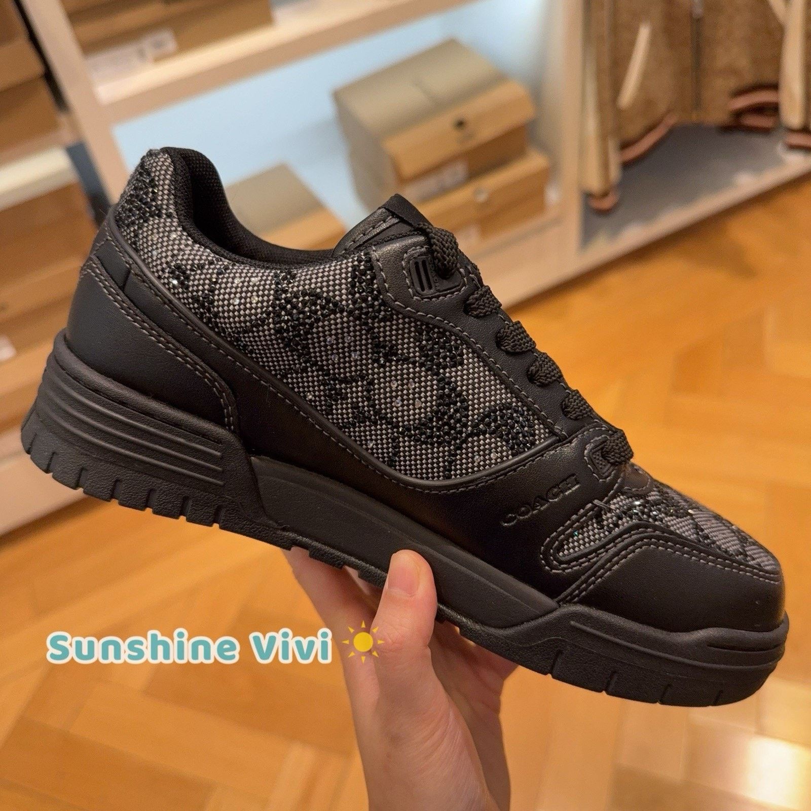Coach NEW Limited Coach Woman Soho Sneaker Crystal CDE26 Black us6 Size US 6 / IT 36 - 4 Thumbnail