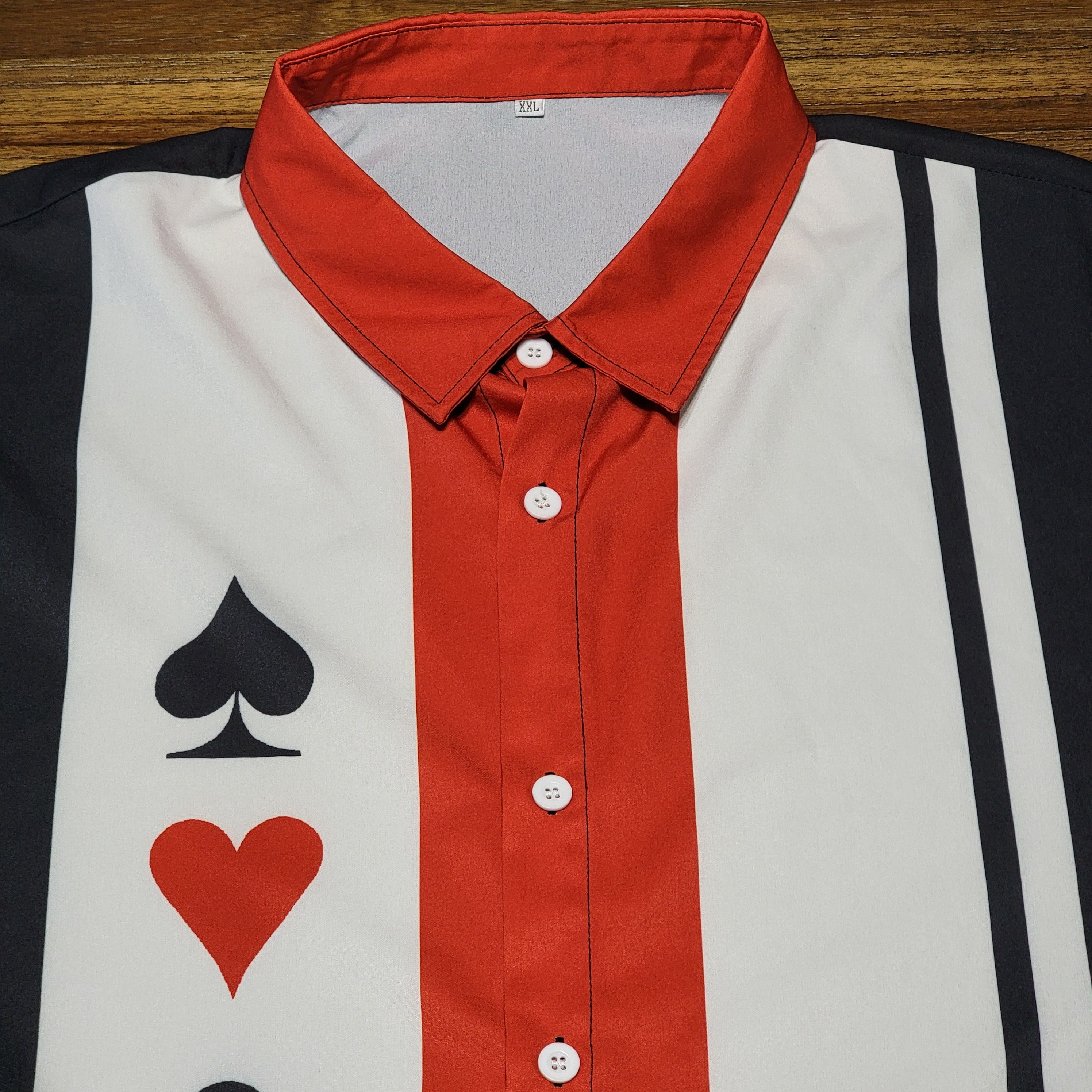 Other Red Black & White SS Full Button Poker Shirt - Size XXL Size US XXL / EU 58 / 5 - 2 Thumbnail
