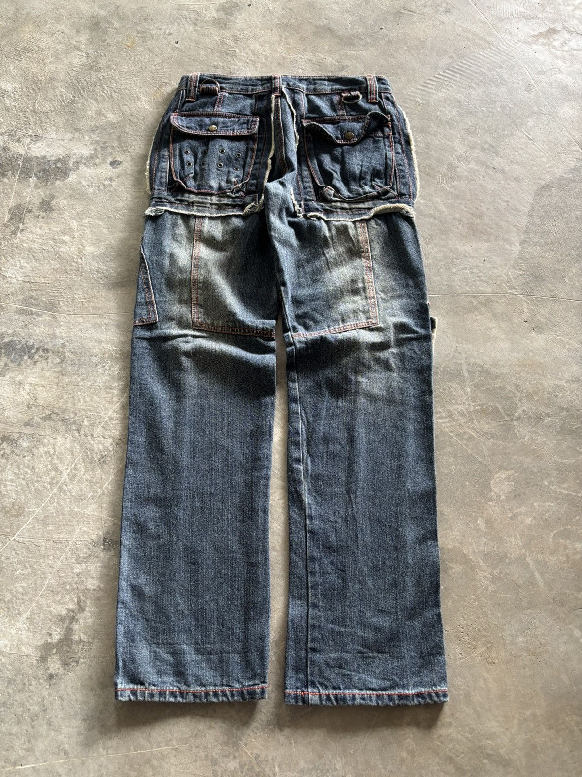 Japanese Brand vintage JEANS DE ART cargo baggy loose style jnco panelled Size US 30 / EU 46 - 12 Thumbnail