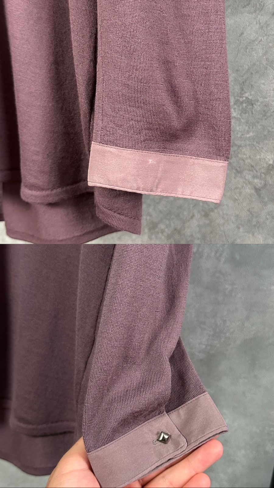 Gran Sasso Gran Sasso Made in Italy V-Neck Silk Details Wool Sweater Size XL / US 12-14 / IT 48-50 - 8 Thumbnail