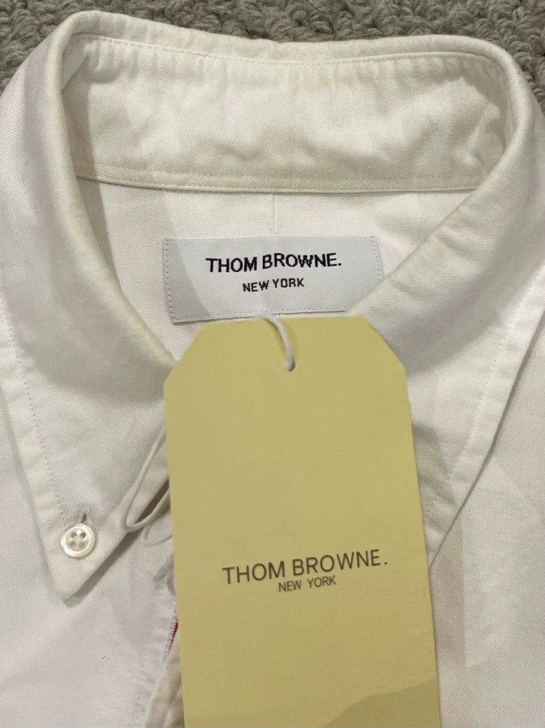 Thom Browne Thom browne White striped shirt 2504-Nextarrow Size US L / EU 52-54 / 3 - 6 Thumbnail