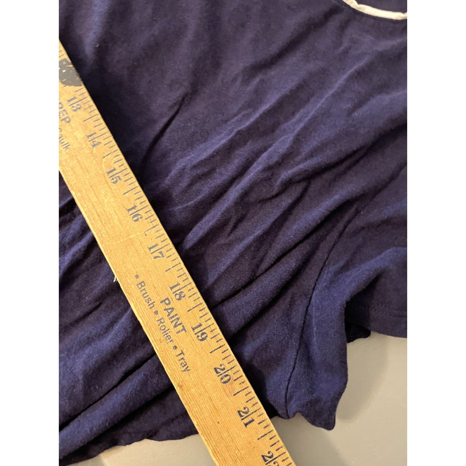 Nautica Nautica T-Shirt Women 2X Short Sleeve Round Neckt Pullover 100% Cotton Blue Navy Solid Abstract Size XXL / US 16-18 / IT 52-54 - 5 Thumbnail