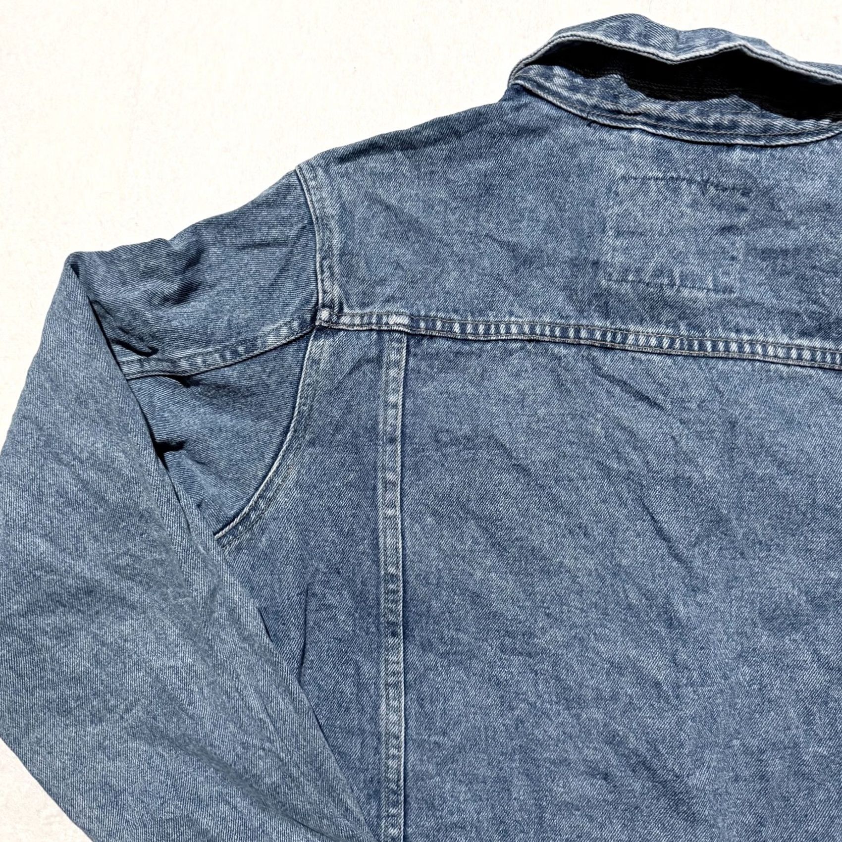 Denime Vintage B. Moss Denim Jacket Blue Cotton Button Classic Men Large Denim Jean Jacket Size US 33 - 7 Thumbnail