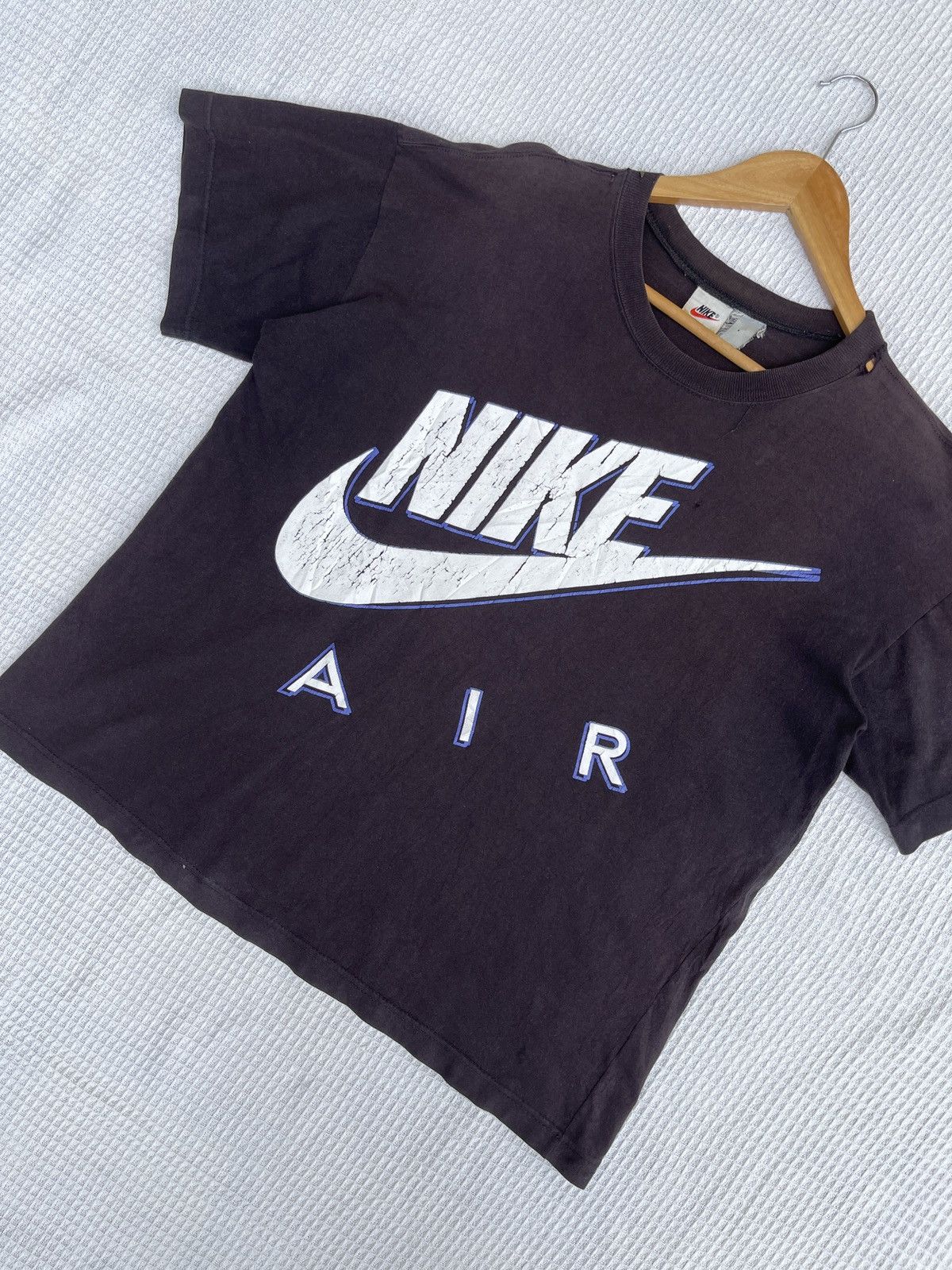 Vintage Last Drop🔥Rare🔥Vtg 90s Faded NIKE AIR Big Logo Swoosh Tee Size US L / EU 52-54 / 3 - 2 Thumbnail