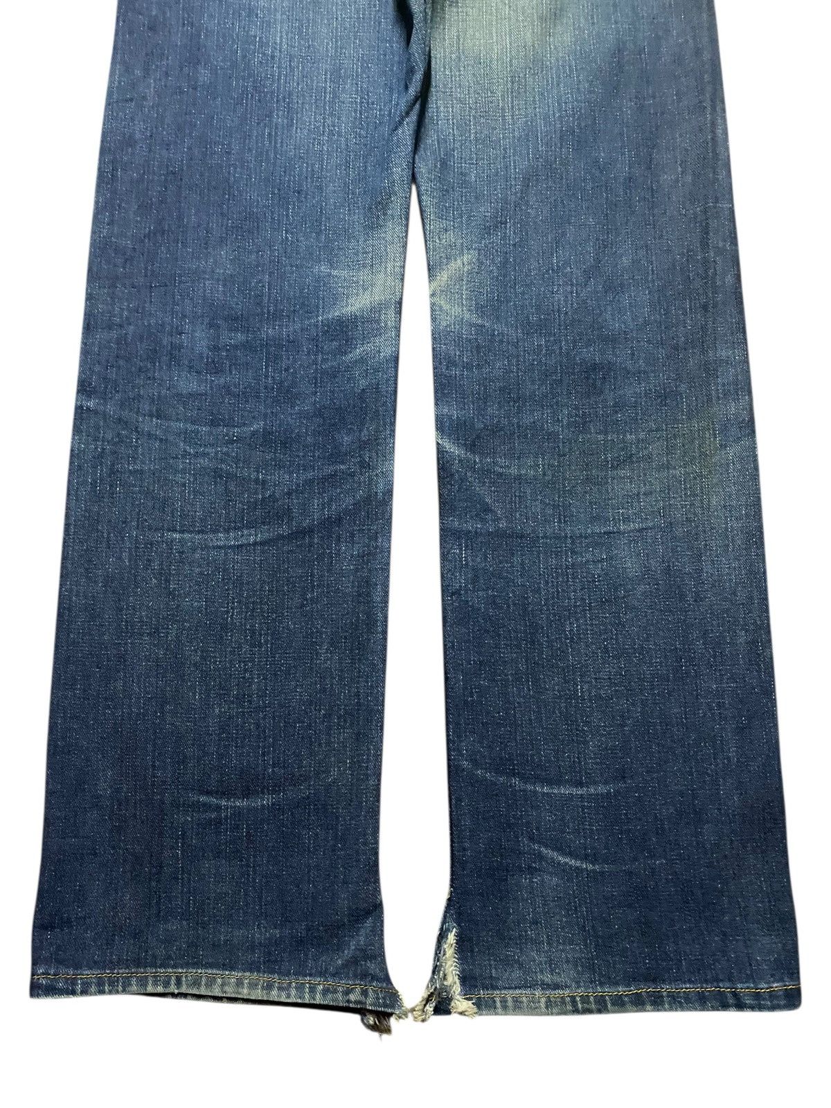 Lee Lee Japan Half Selvedge Blue Wash Distressed Jeans Size US 28 / EU 44 - 6 Thumbnail