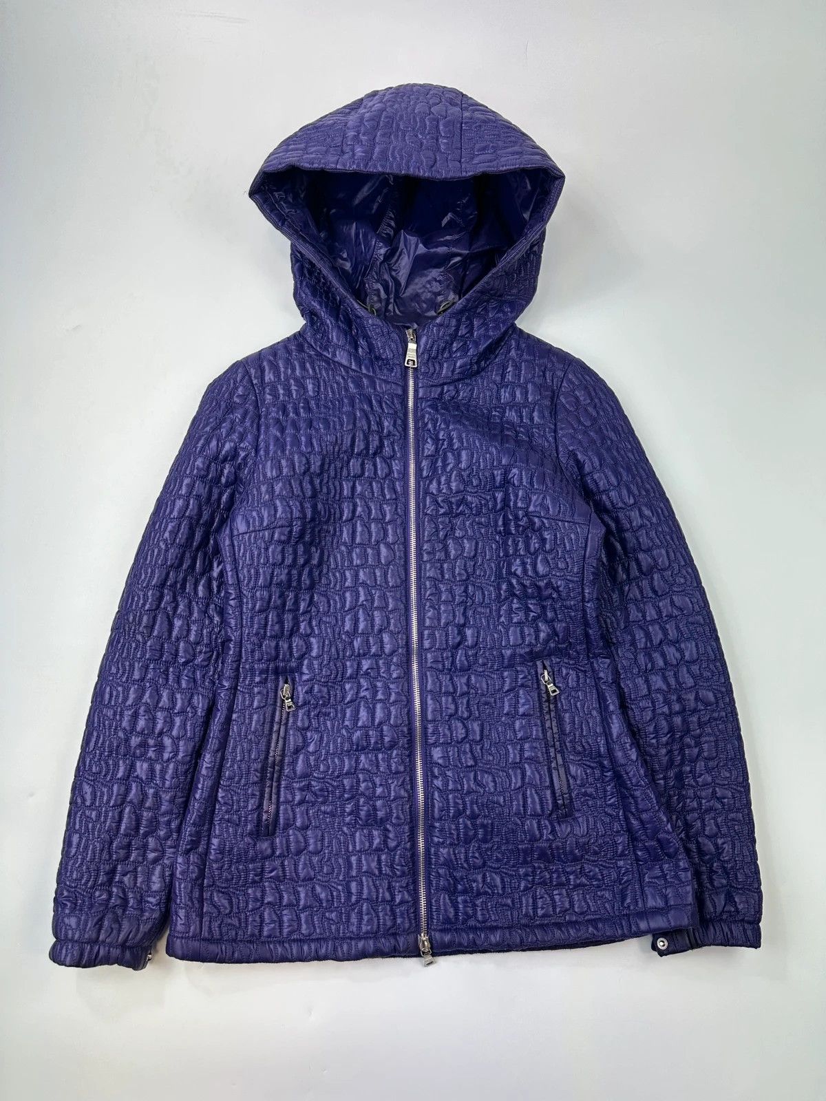Prada Sport FW2008 Purple Quilted Nylon Hooded Jacket
