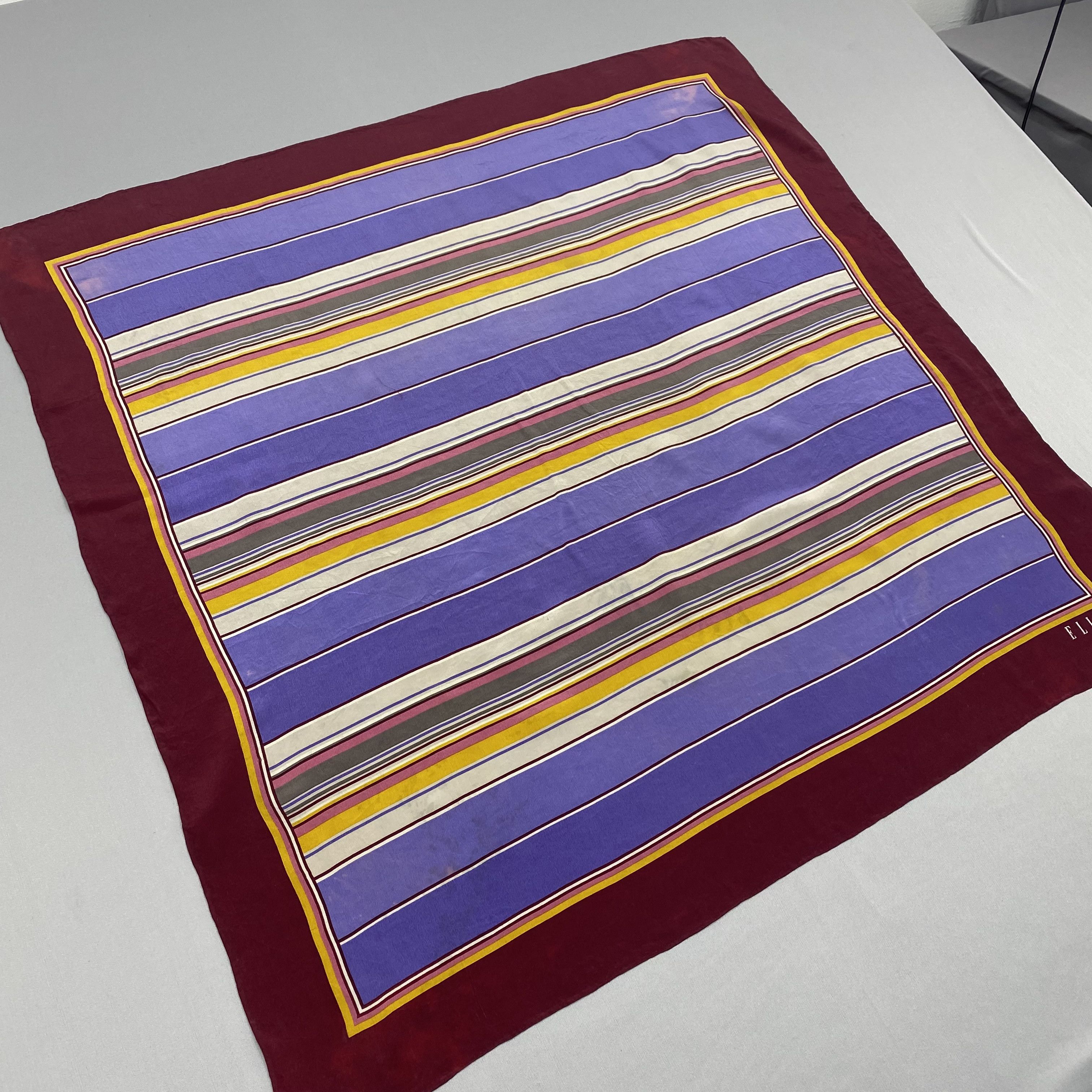 Japanese Brand Vintage Elle SILK Scarf Twill Stole Wraps Scarves Size ONE SIZE - 3 Thumbnail