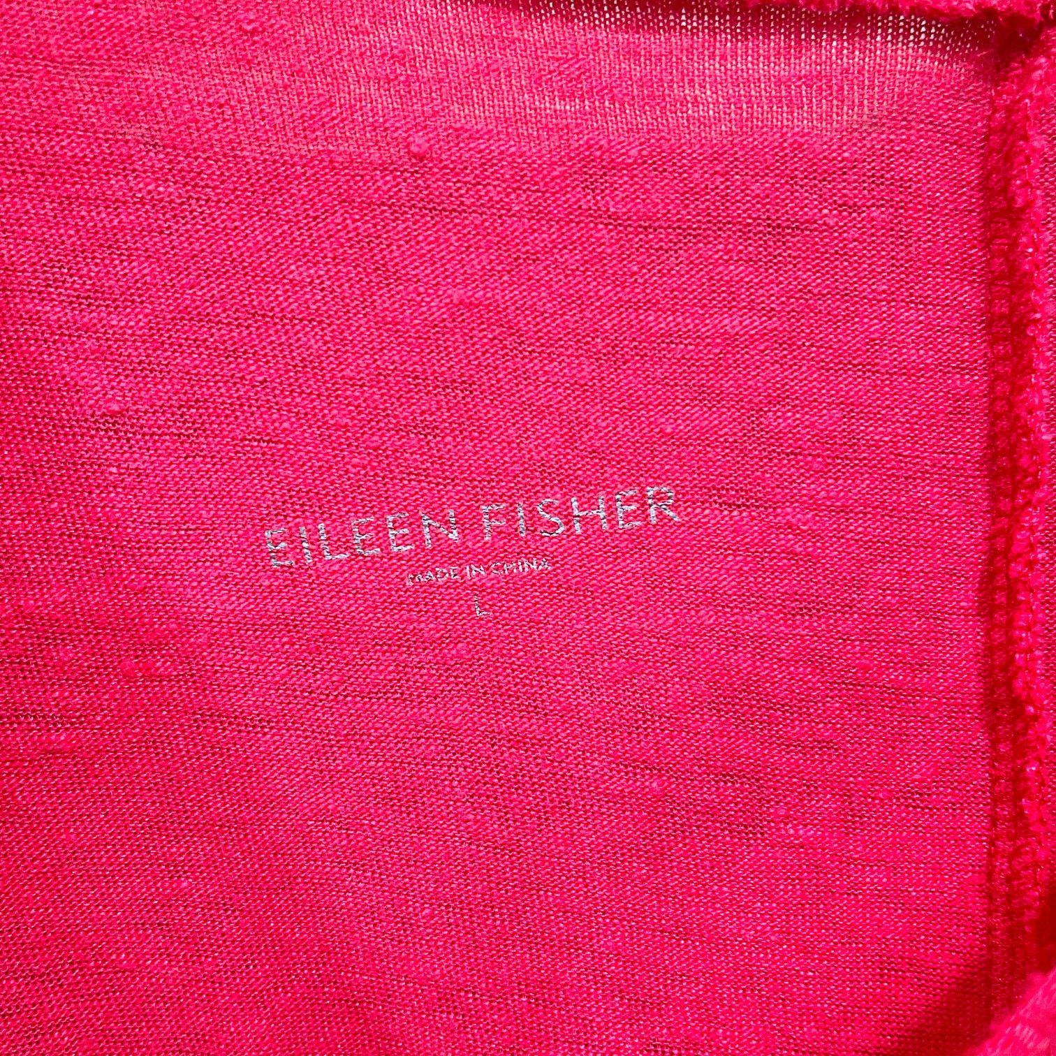 Eileen Fisher Eileen Fisher Linen V Neck Dolman Sleeve Top Pink Relaxed L Size L / US 10 / IT 46 - 6 Thumbnail