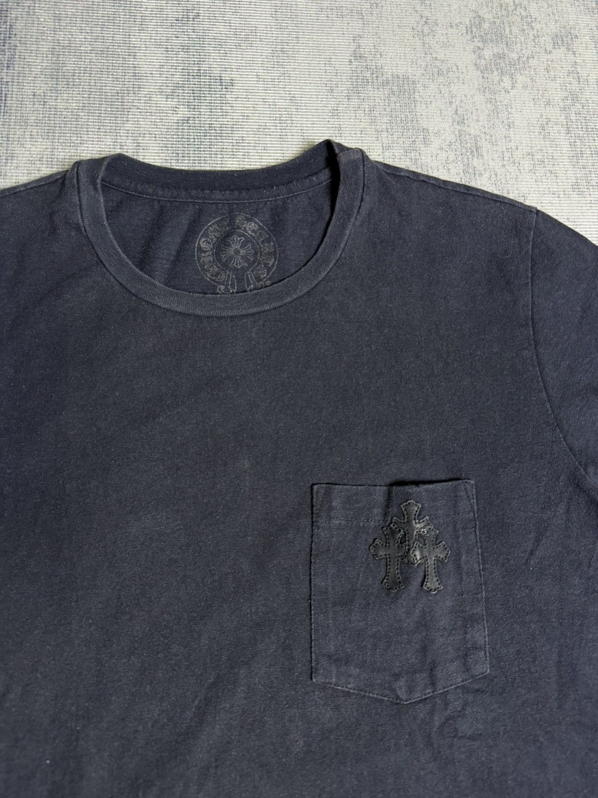 Chrome Hearts Chrome Hearts Leather Cross Patch Pocket Tee Size US L / EU 52-54 / 3 - 4 Thumbnail