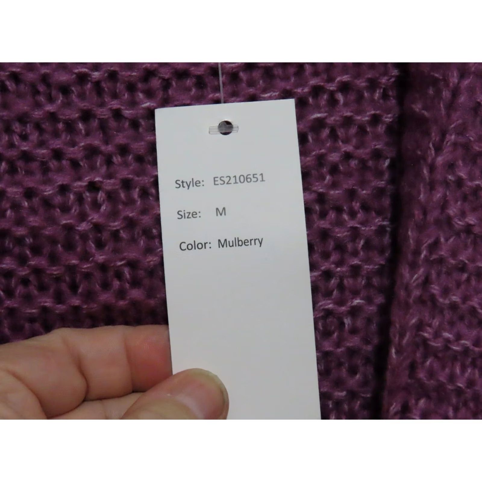 Vintage VINTAGE? Belle Belldini Women M Open Cardigan Sweater Mulberry Purple NWT Size M / US 6-8 / IT 42-44 - 6 Thumbnail