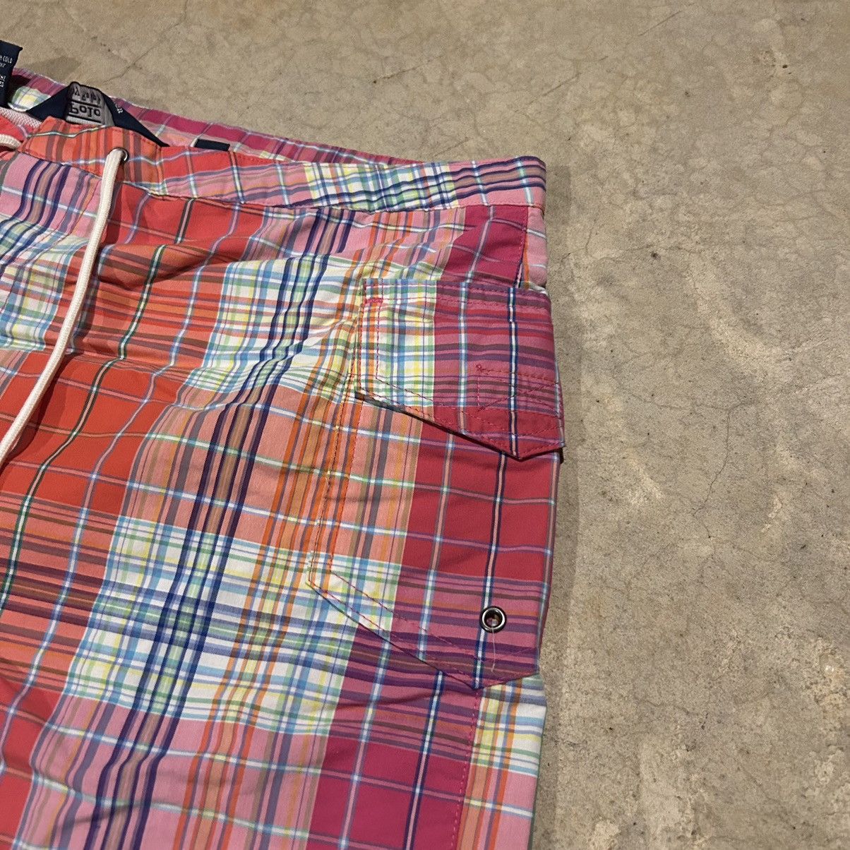 Polo Ralph Lauren × Vintage Crazy Vintage 90s Polo Ralph Lauren Madras Plaid Shorts Size US 32 / EU 48 - 4 Thumbnail