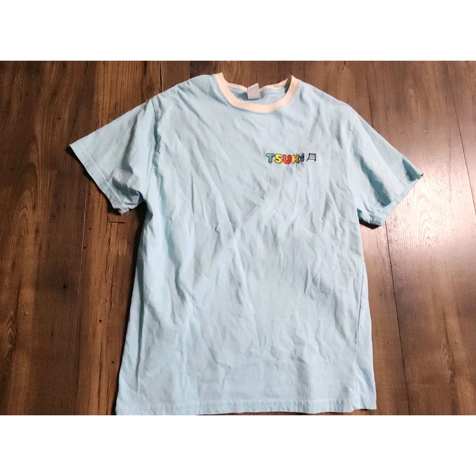 Market Tsuki Embroidered T Shirt Mens Size S Blue Space Cotton Short Sleeve Size US S / EU 44-46 / 1 - 4 Thumbnail