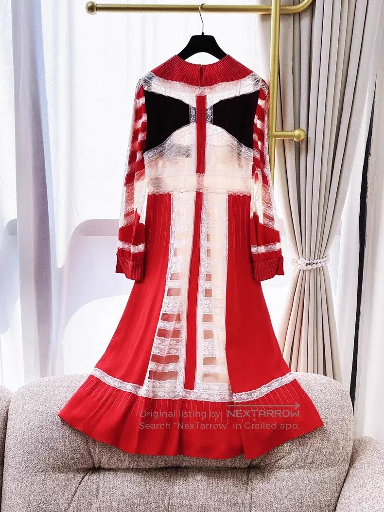 Valentino Valentino Melange long-sleeved dress Size L / US 10 / IT 46 - 2 Thumbnail