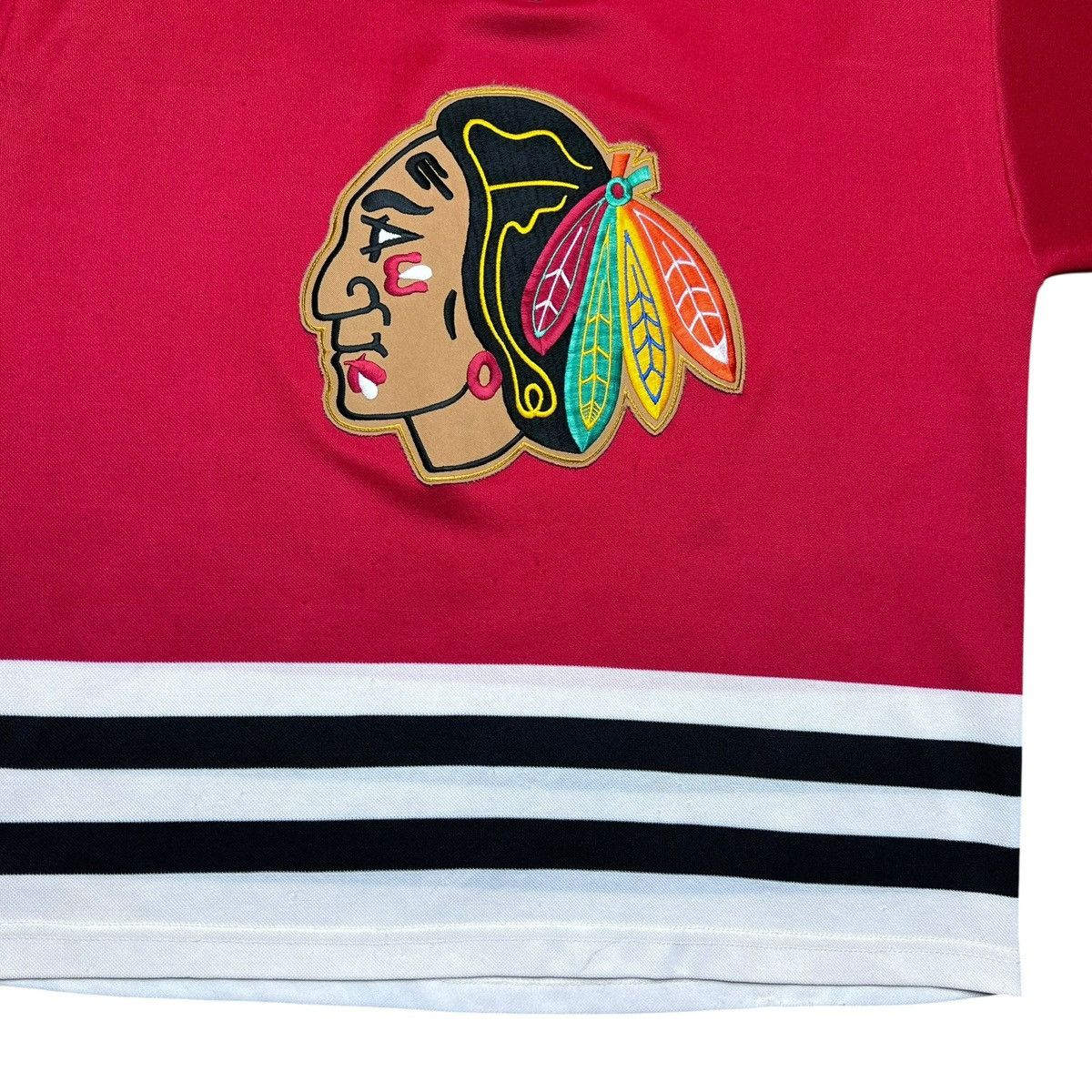 Ccm Vintage 1990s NHL Chicago Blackhawks CCM Maska Hockey Jersey Size US L / EU 52-54 / 3 - 6 Thumbnail