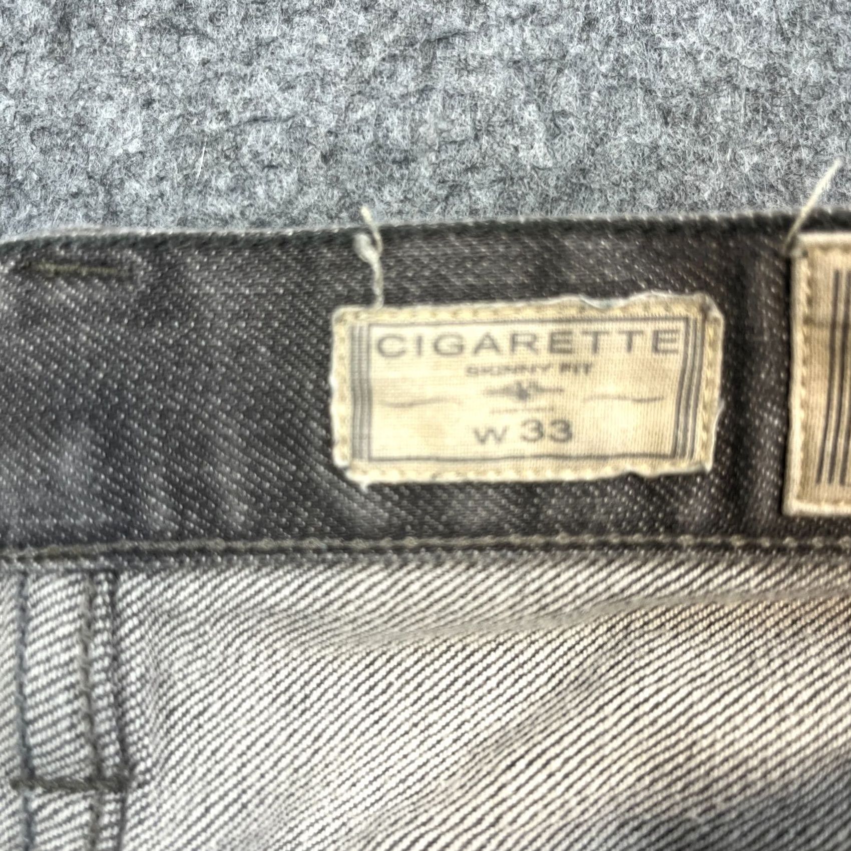 Allsaints AllSaints Jeans Slim Skinny 33 32 Medium Grey Cigarette Jeans Mens Slim Fit 5-Pocket Denim Cotton Elastane Regular Waist 33in Inside Leg 32in Grey Size US 33 - 7 Thumbnail