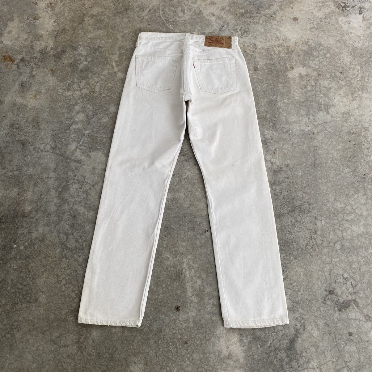 Levi's Size 30x30 Vintage 1998 Levis 501 White Denim Dirty Jeans Size US 30 / EU 46 - 7 Thumbnail