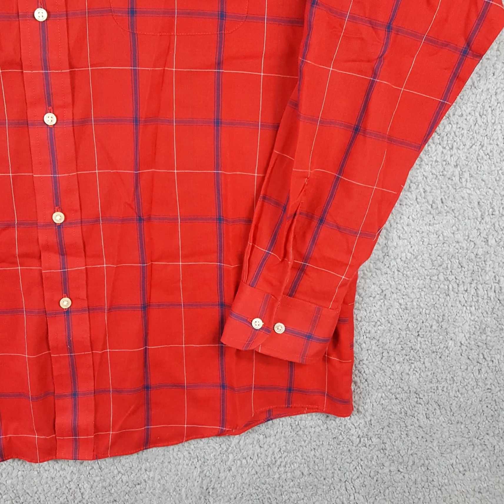 Vintage VINTAGE TownCraft Red Plaid Button-Up Western Shirt Men's Large 70s Rockabilly Size US L / EU 52-54 / 3 - 3 Thumbnail