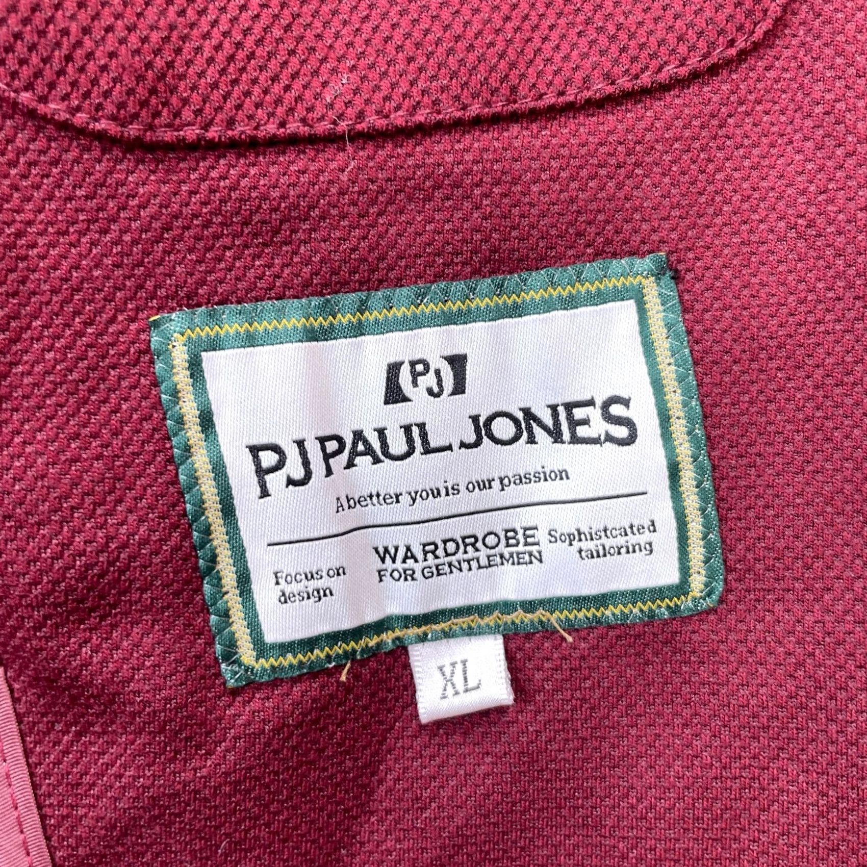 Vintage VINTAGE Paul Jones PJ Jacket Mens XL Red Blazer Coat Single-Breasted Two-Button 4-Button Notch Lapel Business Casual Formal DressClassic Style: Tuxedo Size 46R - 4 Thumbnail