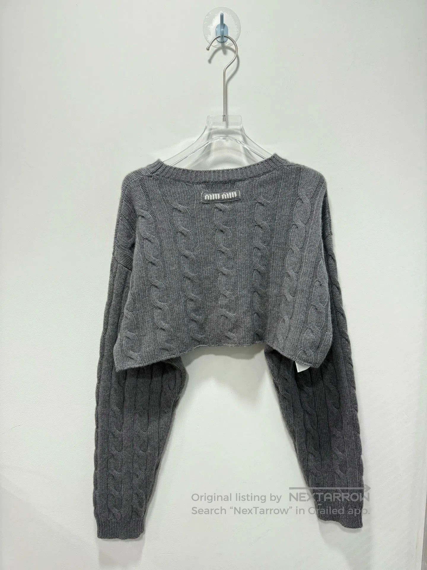 Miu Miu Miu Miu Gray Short Knit Sweater Size 38. Size S / US 4 / IT 40 - 2 Thumbnail