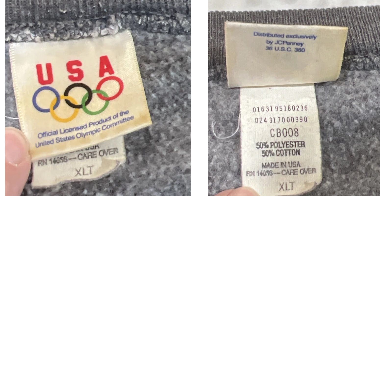 Vintage VINTAGE USA Olympics Sweatshirt Men XLT Gray JC Penney Embroidered Size US XL / EU 56 / 4 - 9 Thumbnail