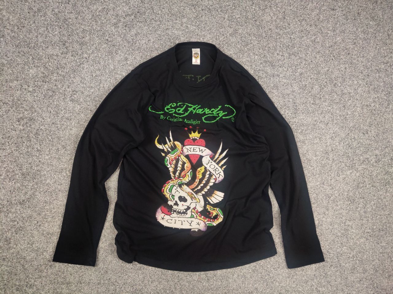 Ed Hardy Vintage Ed Hardy by Christian Audigier Y2K Logo Long Sleeve Size US M / EU 48-50 / 2 - 9 Thumbnail