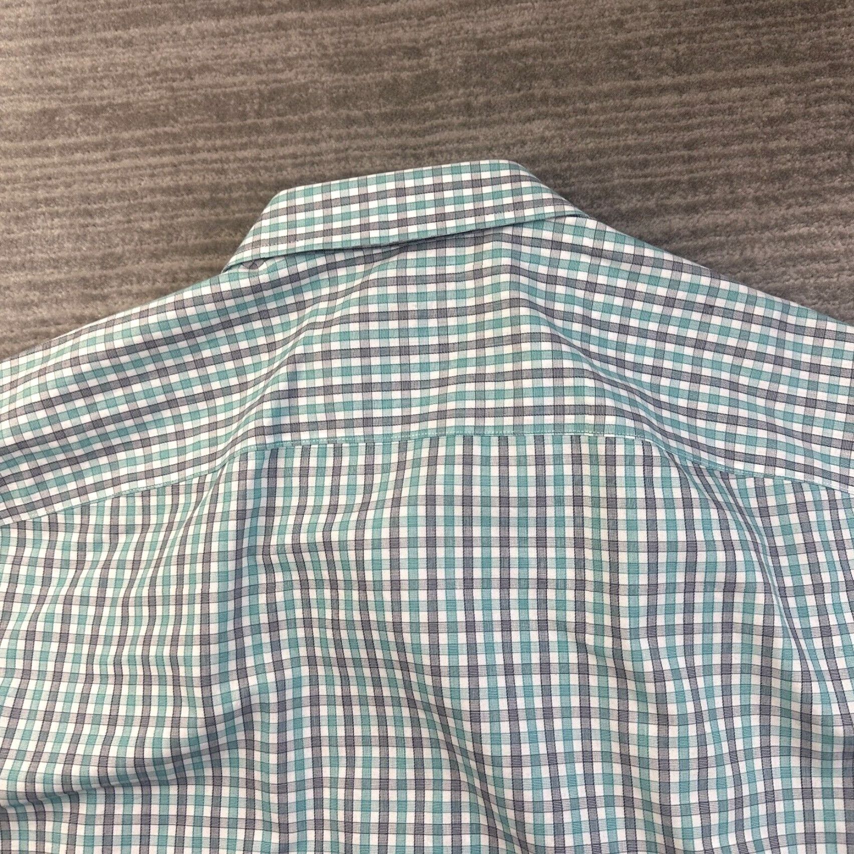 UNTUCKit UNTUCKit Shirt Mens XL Green Gingham Plaid Check Button-Up Long Sleeve Casual Workwear Cotton Wrinkle Free Size US XL / EU 56 / 4 - 5 Thumbnail