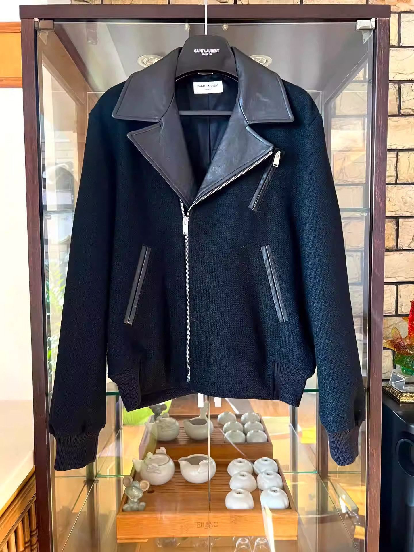 Saint Laurent Paris Saint Laurent Black Patchwork Leather Biker Jacket-2505 Size US S / EU 44-46 / 1 - 1 Thumbnail