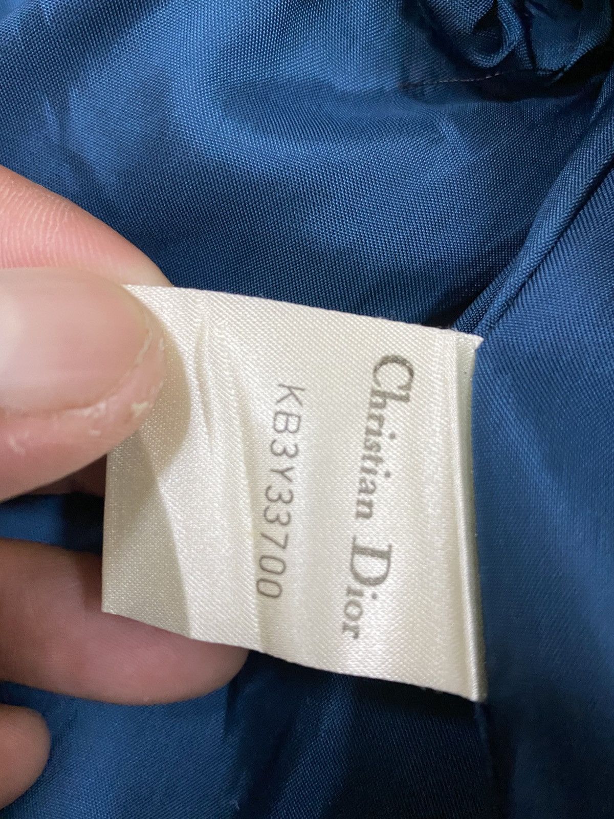 Christian Dior Monsieur Christian Dior Vintage Tweed Jacket Blue | Minimal Collar Size L / US 10 / IT 46 - 13 Thumbnail