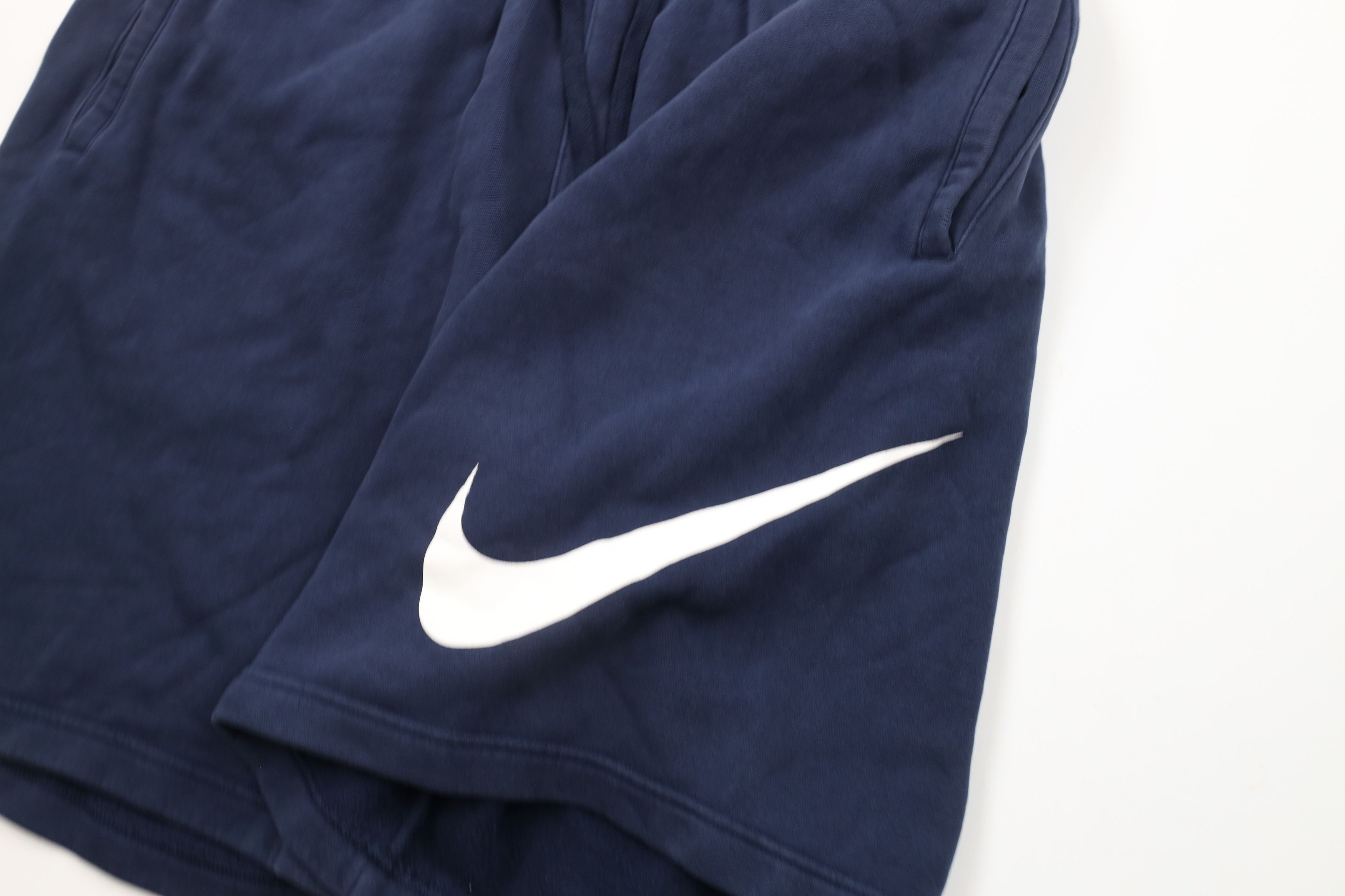Nike × Vintage Vintage Nike Travis Scott Big Swoosh Sweatpants Shorts Blue Size US 38 / EU 54 - 5 Thumbnail