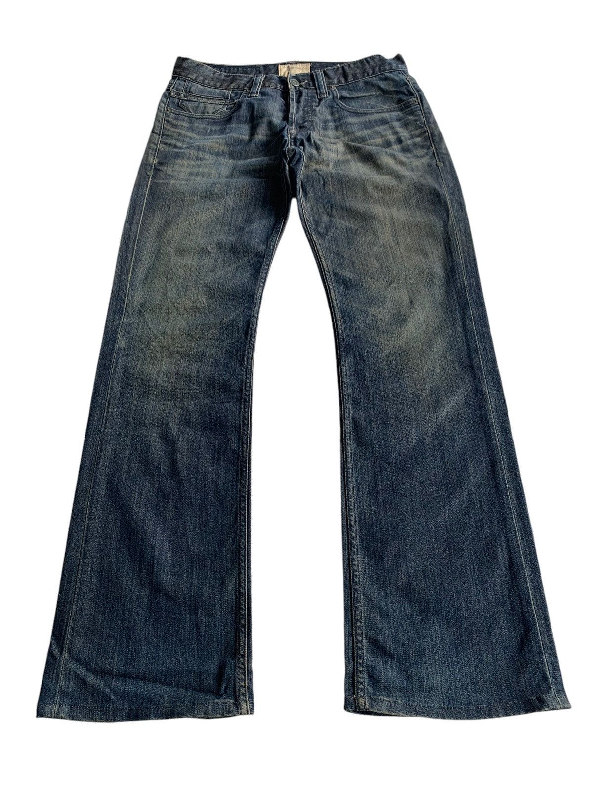 Tornado Mart FLARE Taverniti So Jeans Punk Style Distressed Denim☠️🎌 Size US 33 - 3 Thumbnail