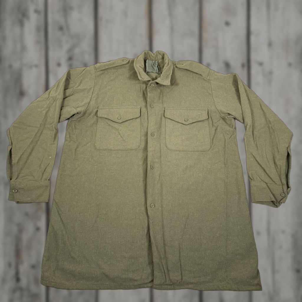 Vintage VINTAGE Military Shirt Mens XL Green Wool British Army Combat Field Coat Size US XL / EU 56 / 4 - 1 Thumbnail