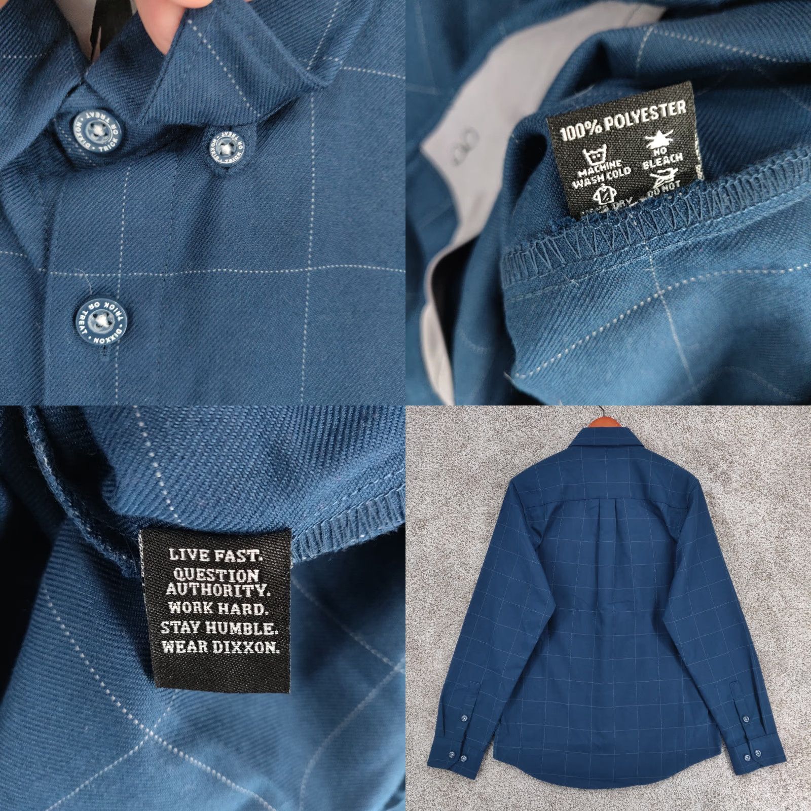 Vintage Dixxon The Myers Shirt Mens S Blue Plaid Long Sleeve Button-Up Shirt - Vintage? No => Dixxon The Myers Shirt Mens S Blue Plaid Long Sleeve Button-Up Size US S / EU 44-46 / 1 - 8 Thumbnail