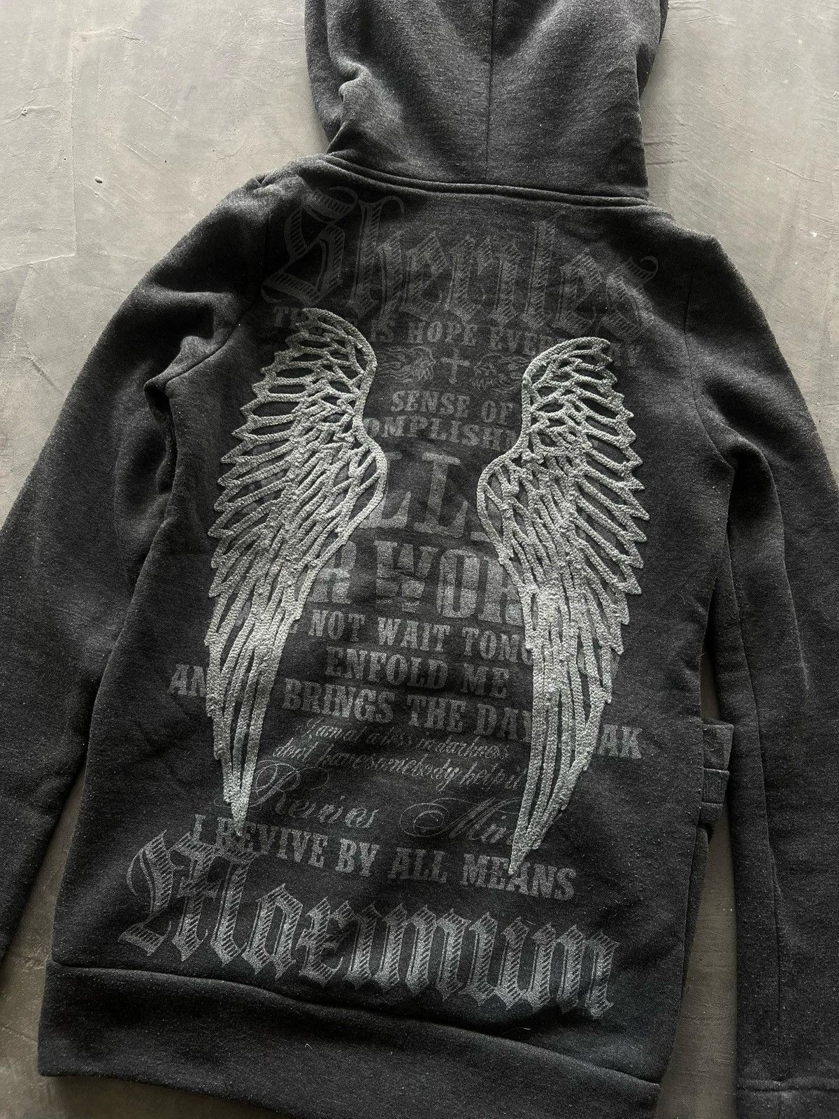 Japanese Brand Y2K Angel Cross Zipper Hoodie Size S / US 4 / IT 40 - 4 Thumbnail