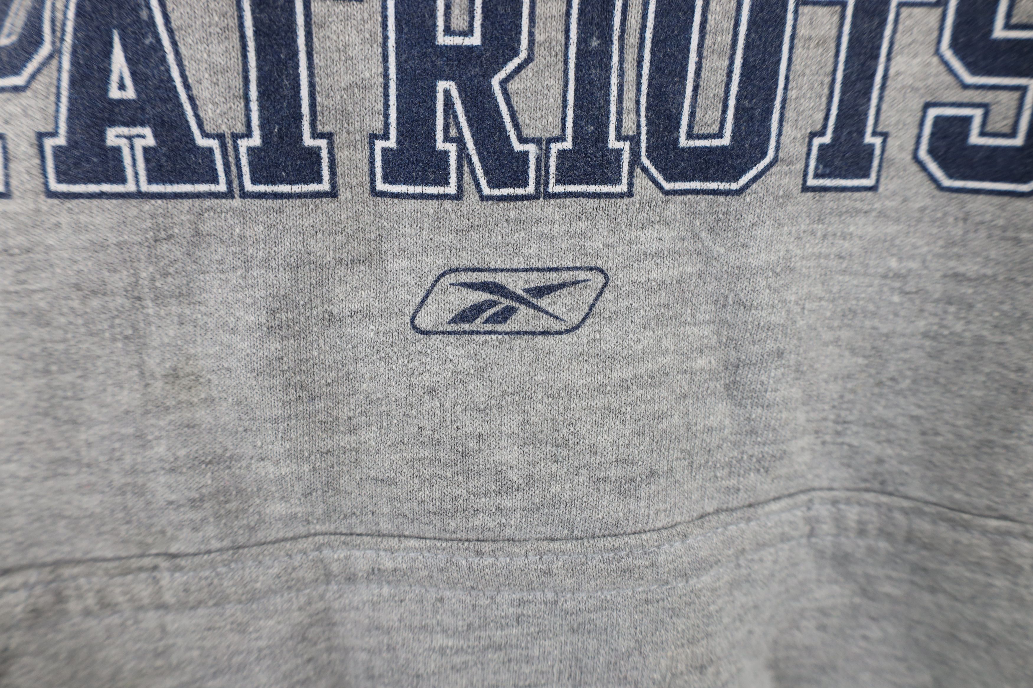 Reebok × Vintage Vintage Reebok New England Patriots Football Hoodie Gray Size US L / EU 52-54 / 3 - 5 Thumbnail