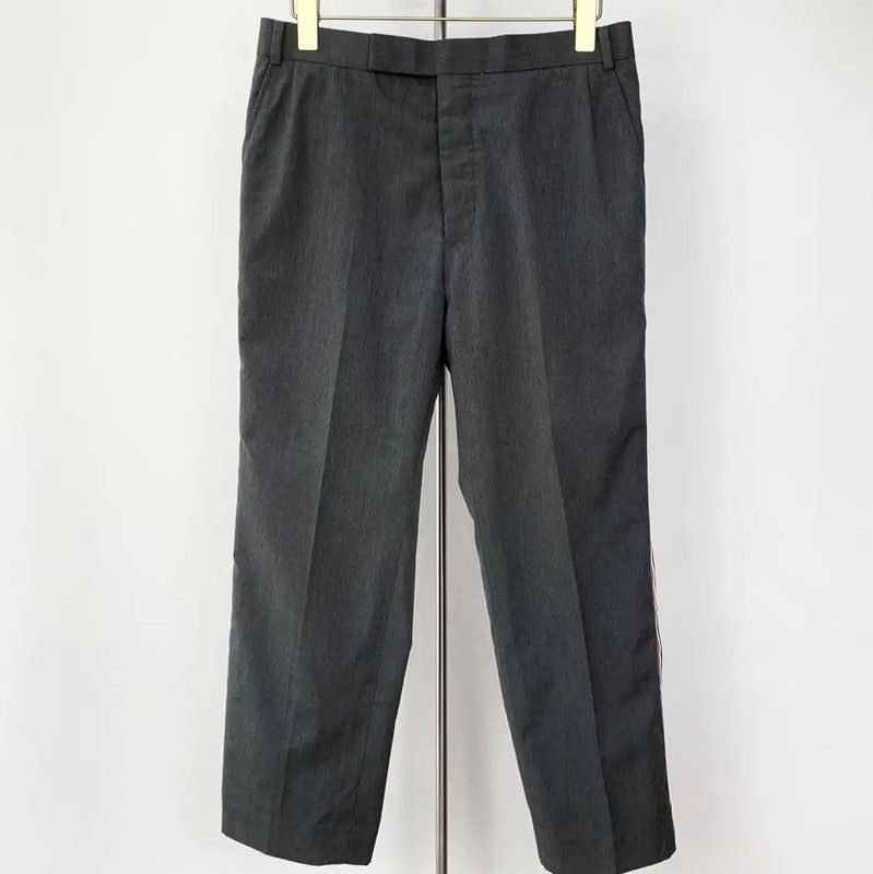 Thom Browne Thom Browne Gray Casual Trousers for Men 0089 Size US 27 - 1 Thumbnail