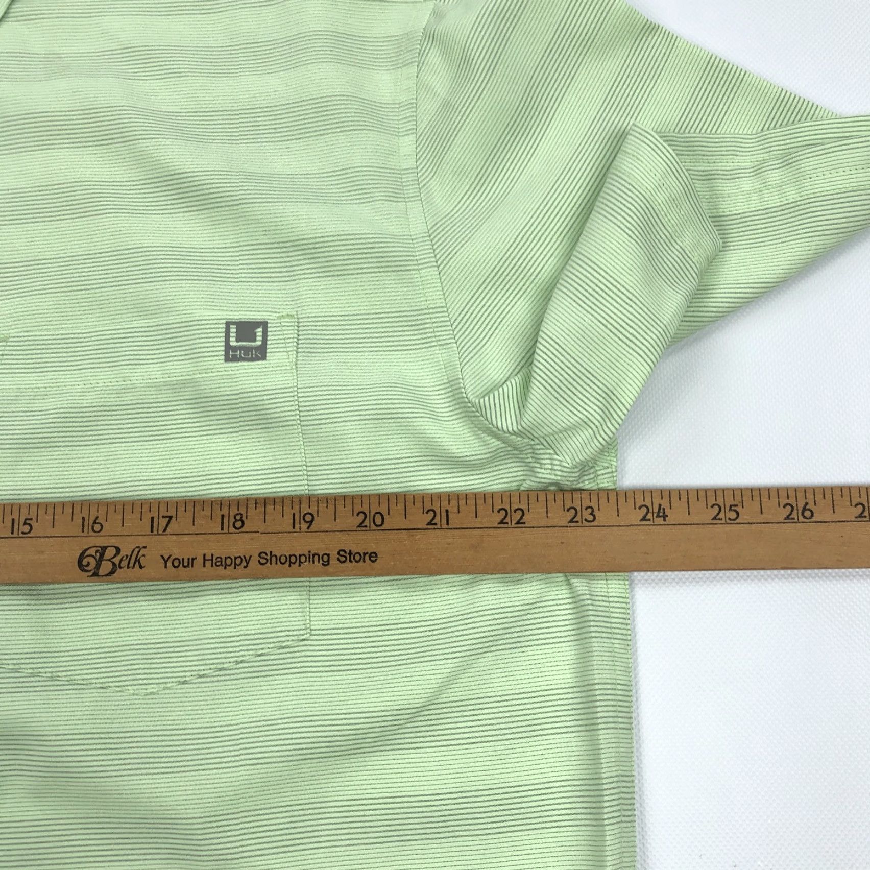 Vintage Huk Fishing Shirt Striped Short Sleeve Button-Down Mens L Green Size US L / EU 52-54 / 3 - 6 Thumbnail