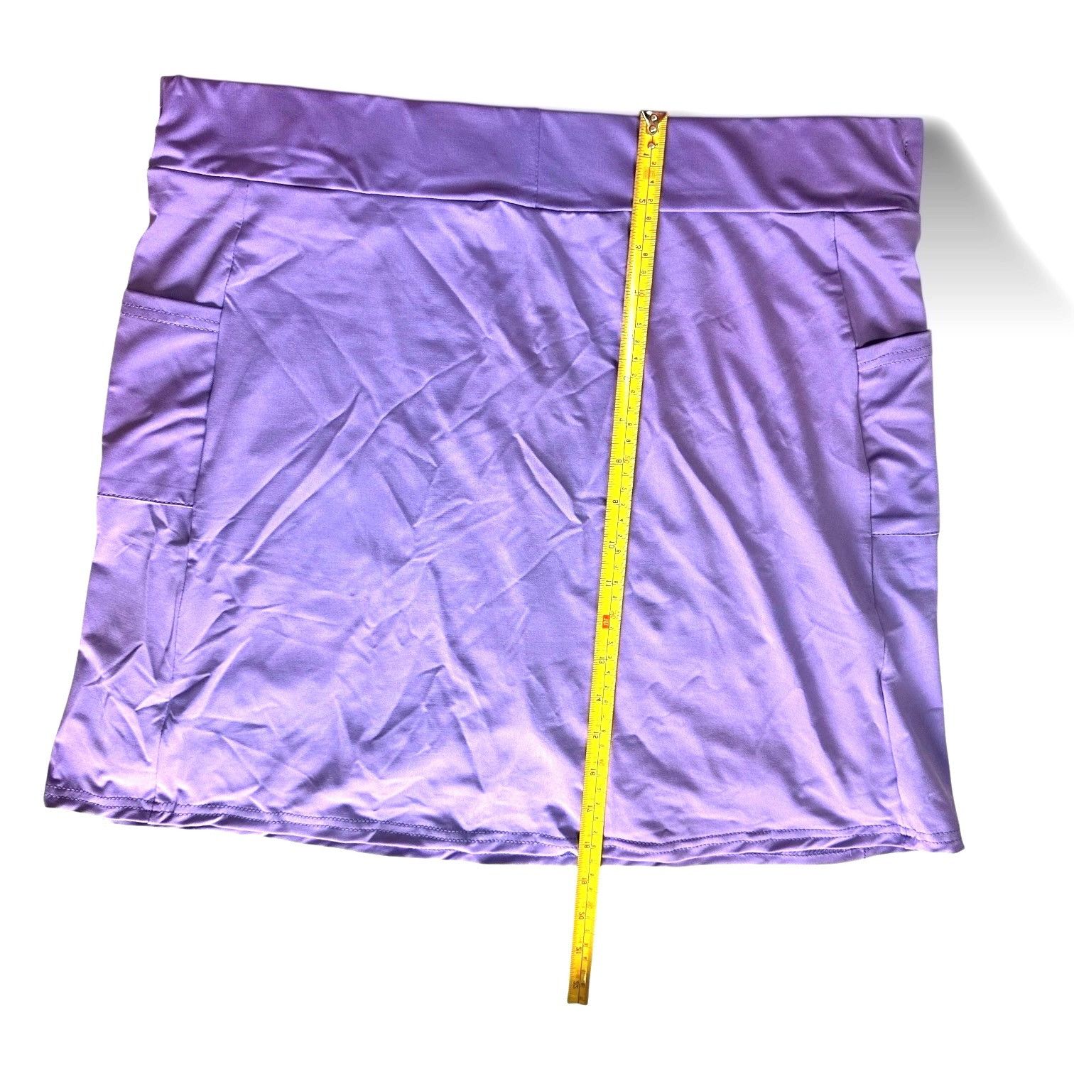 Designer Womens Athletic Skort Pockets 95% Poly/5% Elastane Purple 3X Size 35" - 8 Thumbnail